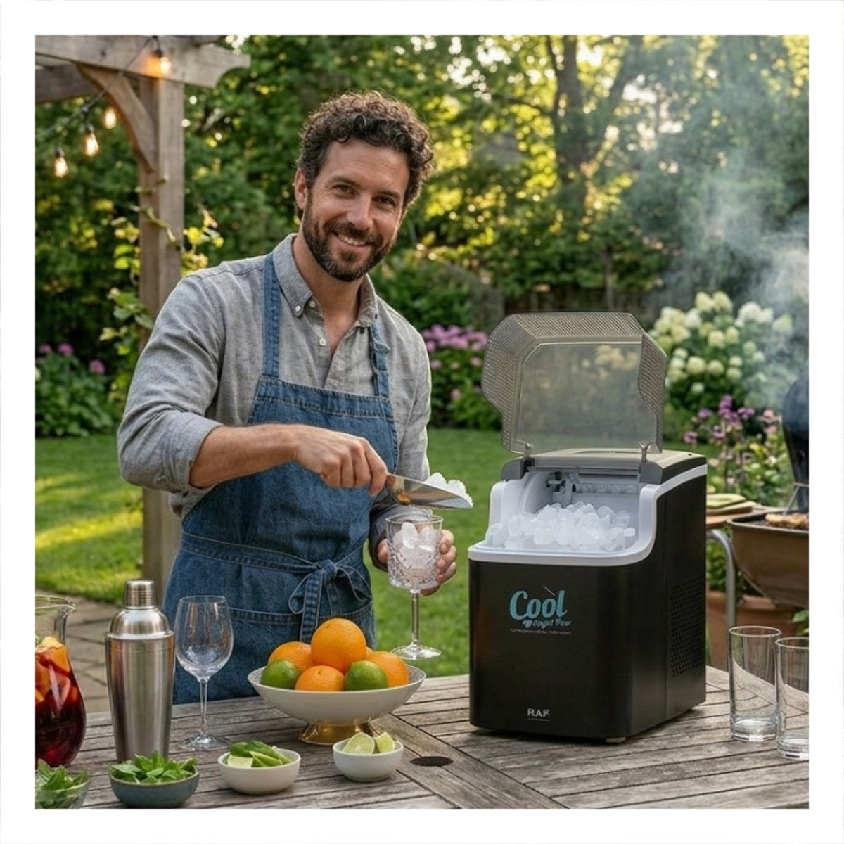 GENERADOR DE HIELO NEGRO DE ACERO INOXIDABLE CON TECNOLOGIA DE ALTA CALIDAD YREGALO STICKER - 3