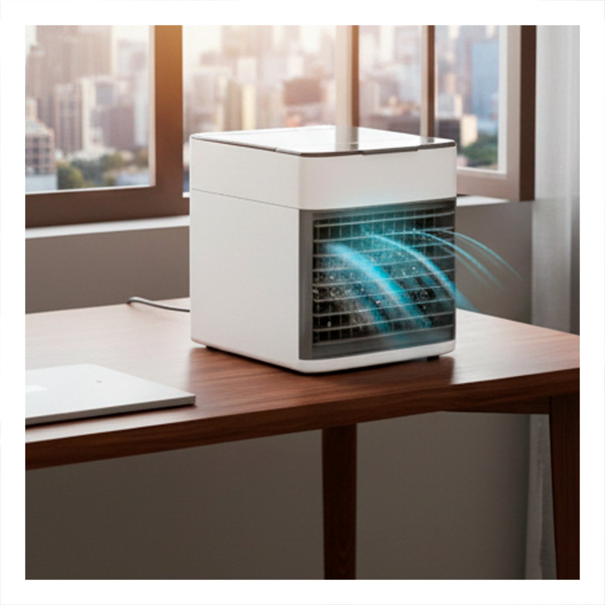 PACK2 ENFRIADOR AIRE PORTATIL DE PLASTICO BLANCO PARA OFICINA CON TRES VELOCIDADES - 3