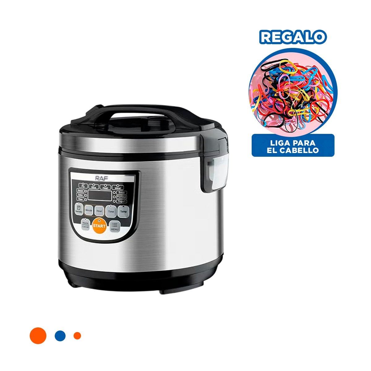 ELECTRODOMESTICO DE ACERO 5L PLATEADO CON FUNCION DE VAPORERA PARA COCINA YLIGAS REGALO - 2