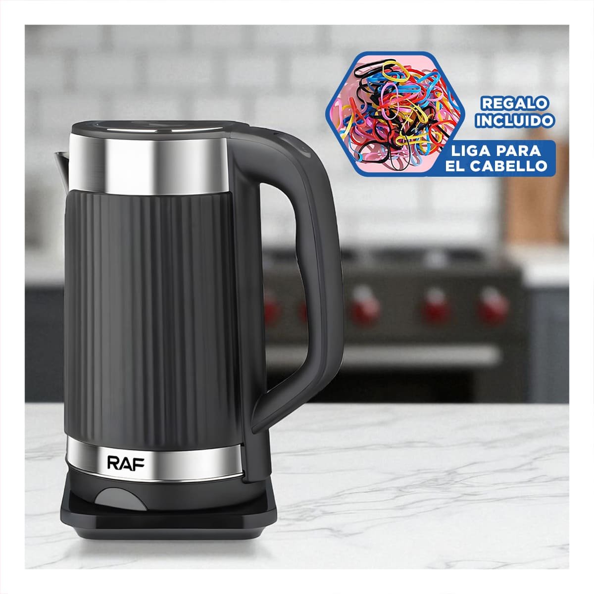 CALENTADOR ELECTRICO DE AGUA 3.5L NEGRO EN ACERO Y ABS CON APAGADO AUTOMATICO YLIGAS REGALO - 2