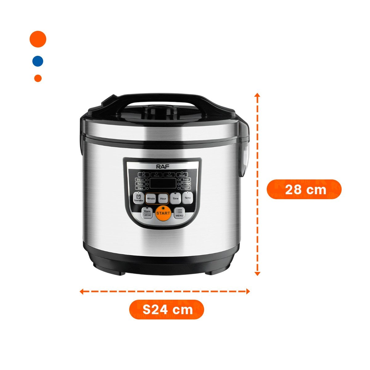 ARROCERA DE GRAN CAPACIDAD 5L GRIS PLATA CON SISTEMA DE COCCION MUY RAPIDA - 4