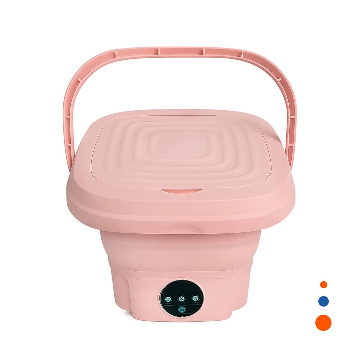 LAVADORITA PORTATIL PLEGABLE PARA ROPA DELICADA EN COLOR ROSADO DE PLASTICO YLIGAS REGALO - 5