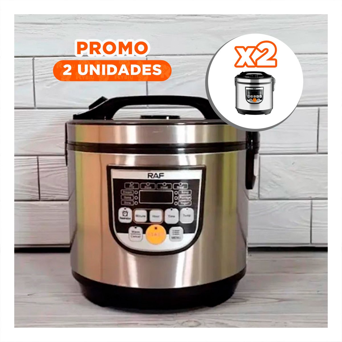 PACK2 ARROCERA DE 5L PLATEADA CON APAGADO AUTOMATICO DE SEGURIDAD PARA EL HOGAR - 1