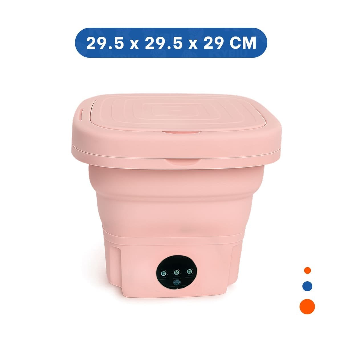 PACK6 LAVADORITA PLEGABLE PORTATIL DE PLASTICO PARA VIAJE Y HOGAR COLOR ROSADO YREGALO STICKER - 4