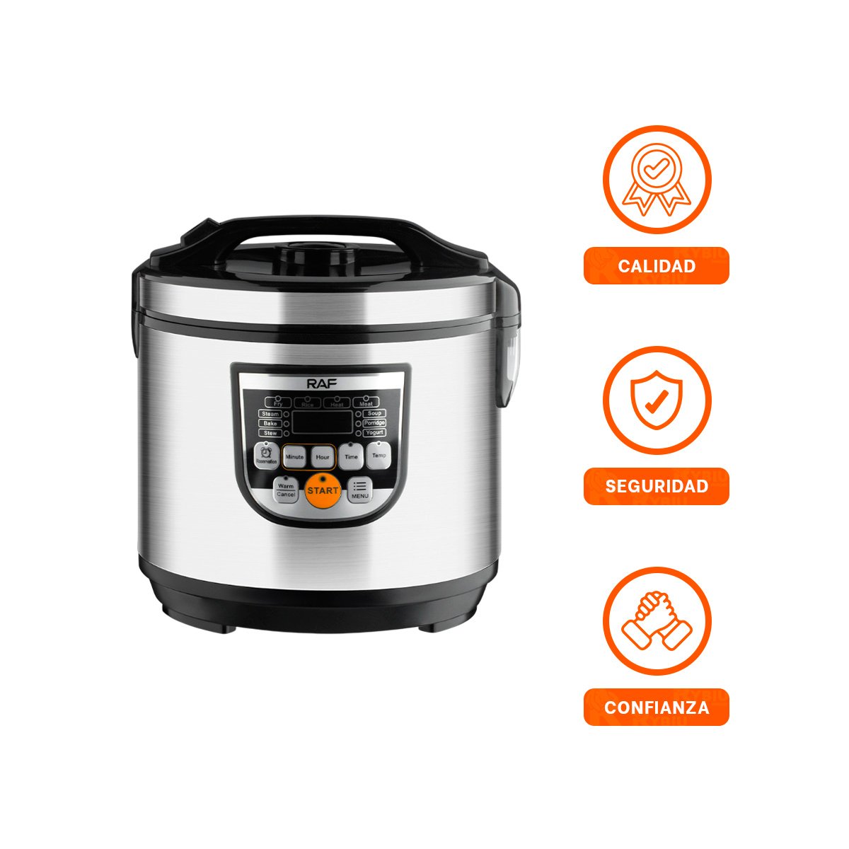 EQUIPO MULTIUSO GRIS PLATA 5L CON RECIPIENTE ANTIADHERENTE PARA LA FAMILIA YSTICKY - 5