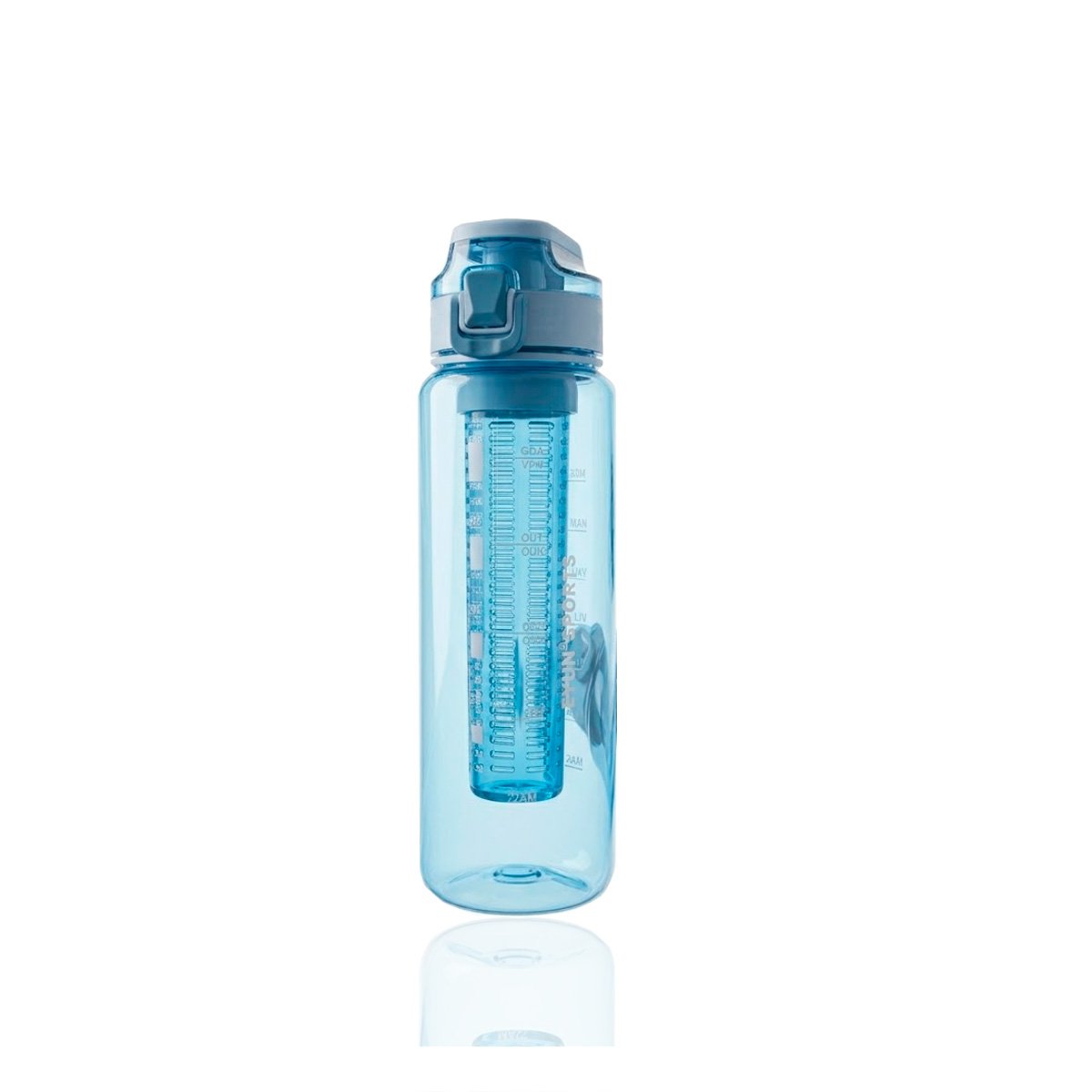 PACK12 HIDRATADOR PORTATIL CON FILTRO AZUL TRANSPARENTE PARA ACTIVIDADES YREGALO STICKER - 2