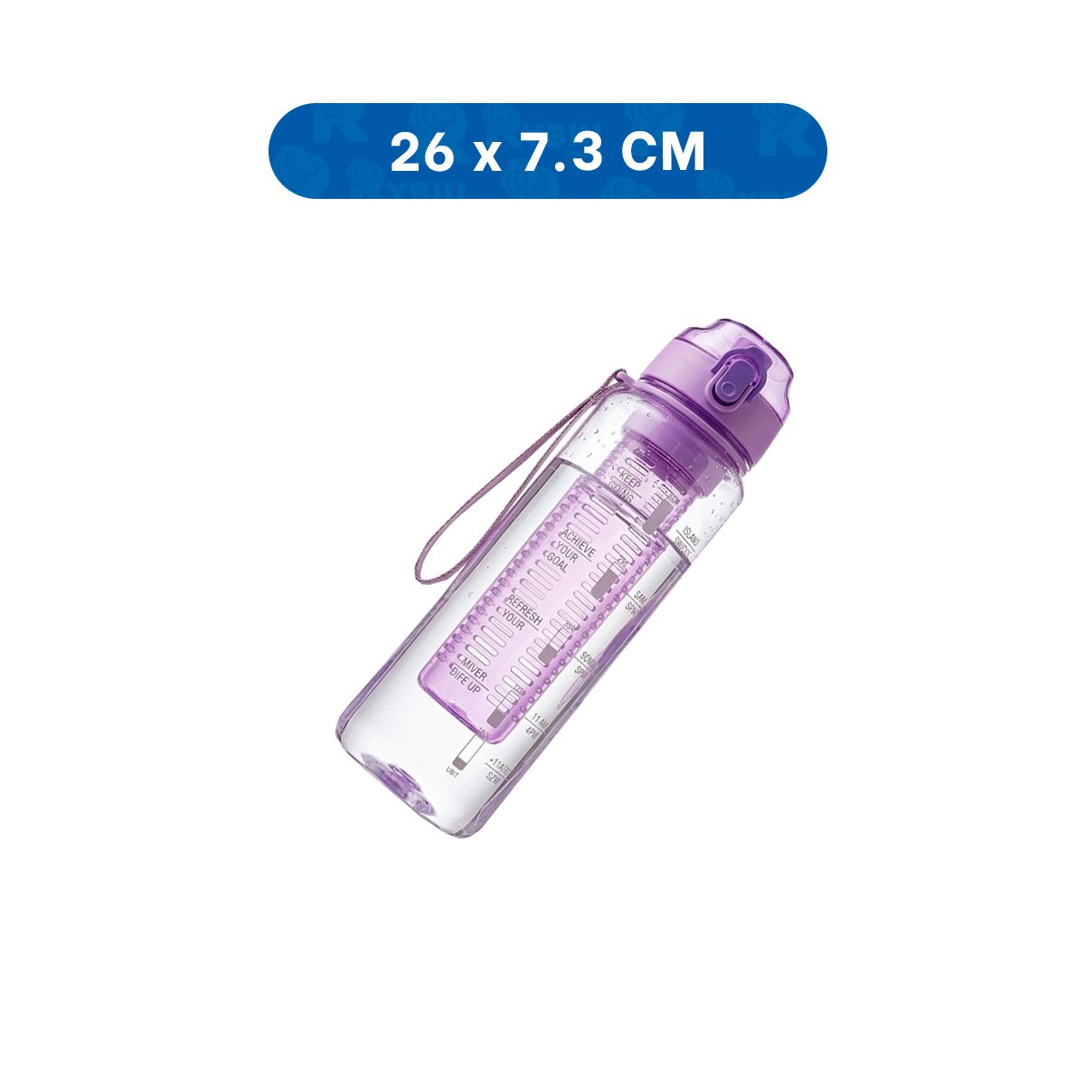 PACK12 RECIPIENTE DE HIDRATACION CON LILA TRANSPARENTE PARA USO DIARIO YPAPEL REGALO - 4