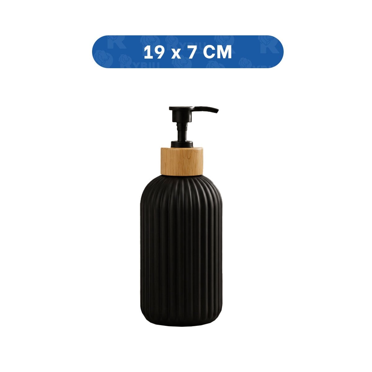 PACK2 ENVASE DECORATIVO PARA SHAMPOO CON RAYAS CILINDRO 7X19CM - 4