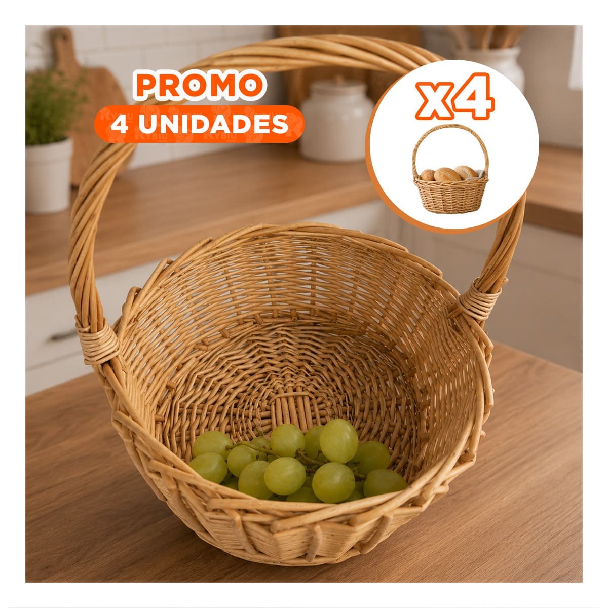 PACK4 BAUL TEJIDO PARA ORGANIZAR ESPACIOS MOSTAZA CLARO 31X35 CM YPAPEL REGALO - 1