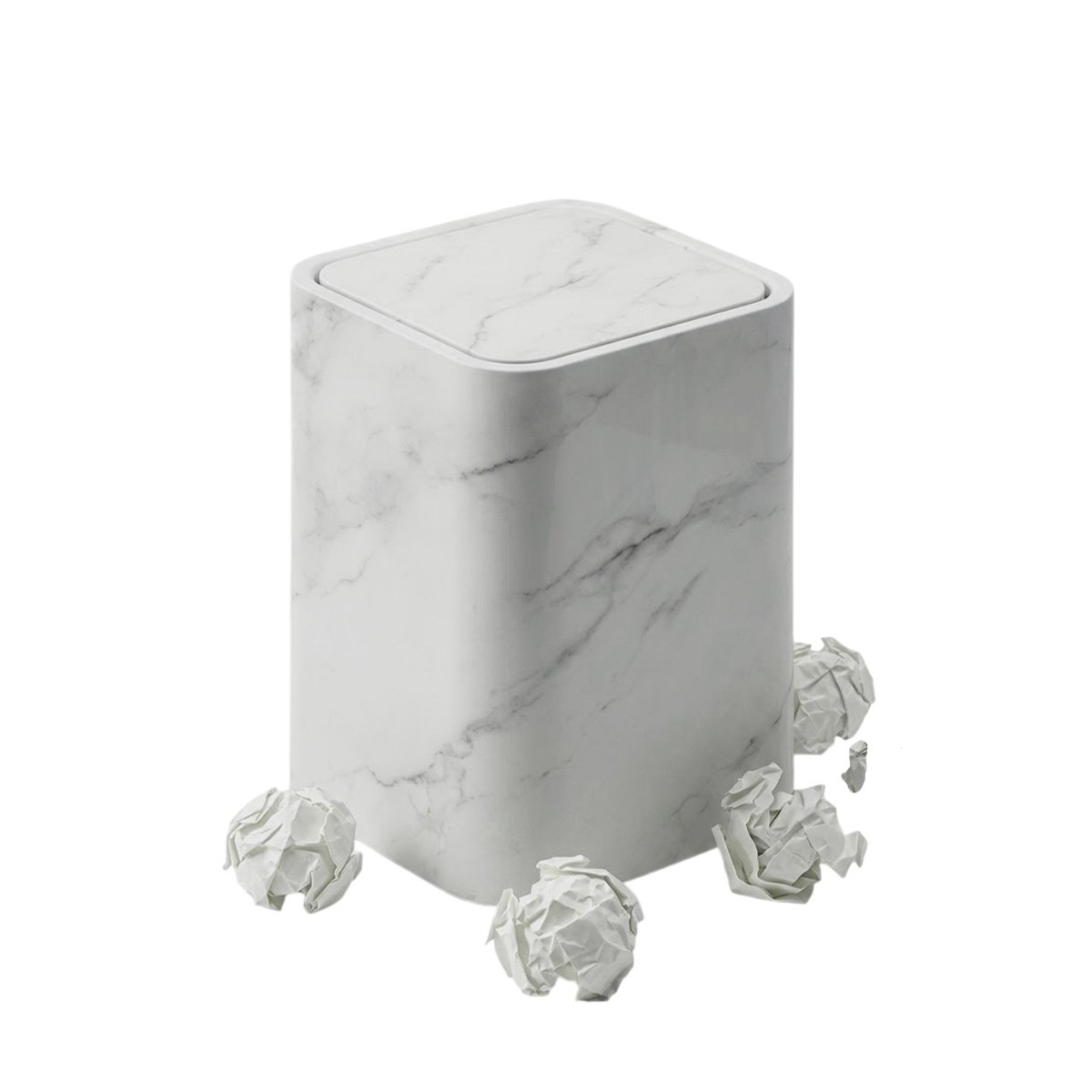 PACK2 RECOLECTOR DE RESIDUOS PARA HOGAR Y COCINA COLOR BLANCO YREGALO STICKER - 2