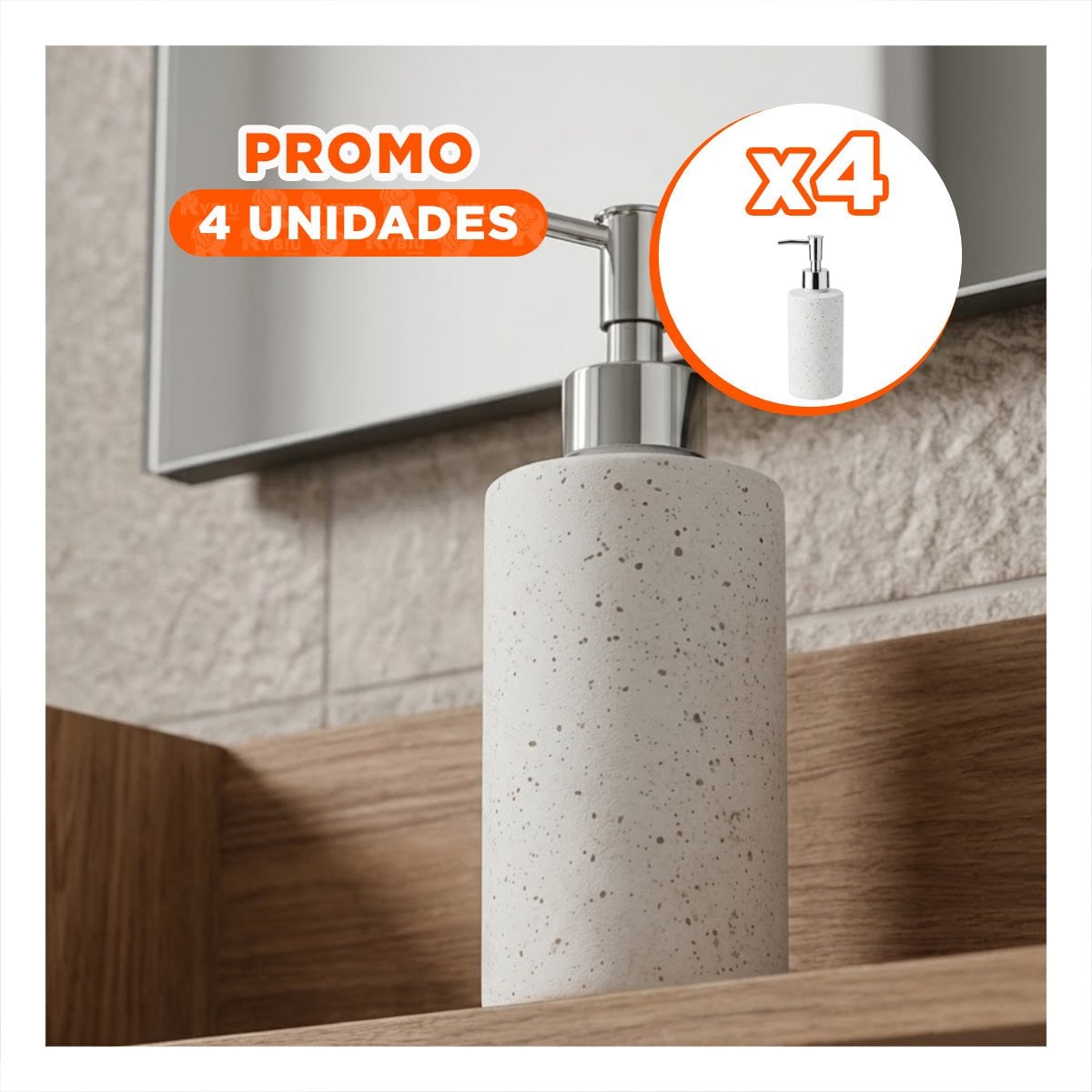 PACK4 ENVASE MULTIUSO PARA LIQUIDOS CILINDRO COLOR BLANCO 20X6,8CM YPAPEL REGALO - 1