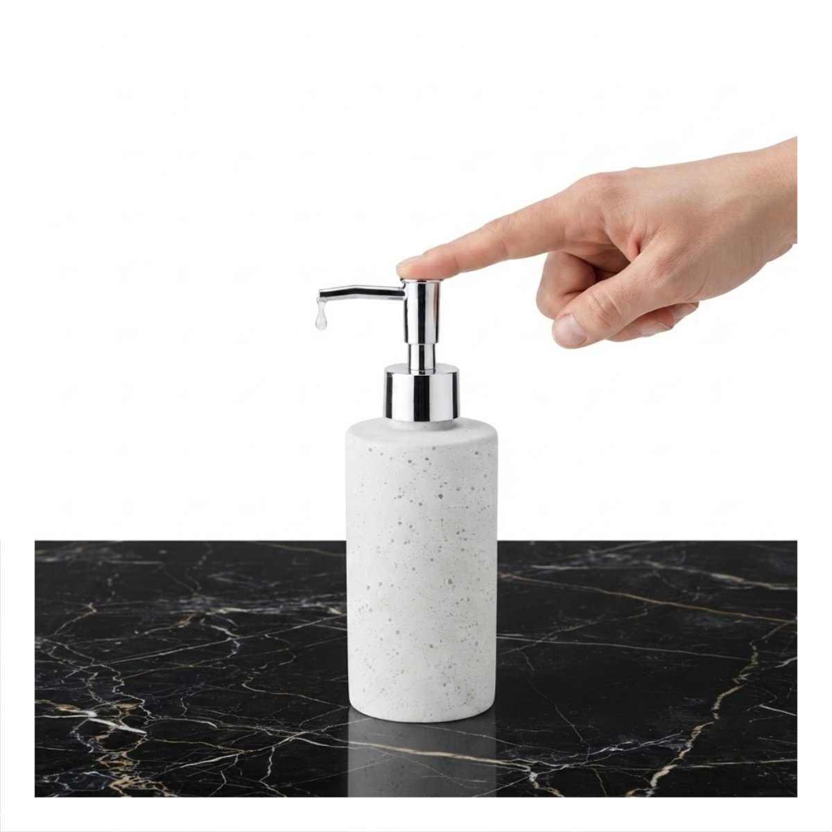 PACK2 CONTENEDOR PARA JABON LIQUIDO COLOR BLANCO CILINDRO 20X6,8CM YREGALO STICKER - 2