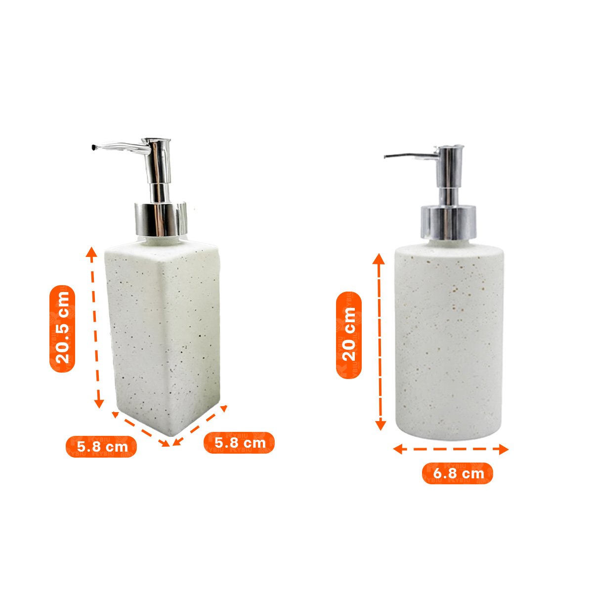 PACK2 KIT 2 DOSIFICADOR PARA COCINA BLANCO CON DETALLES DORADOS YPAPEL REGALO - 4