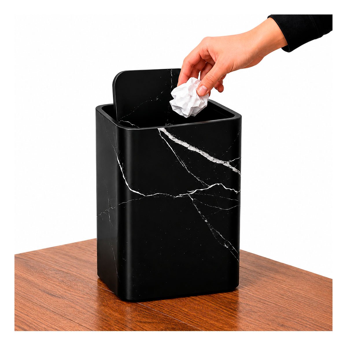 PACK2 RECOLECTOR DE RESIDUOS PARA HOGAR Y COCINA COLOR NEGRO YREGALO STICKER - 2