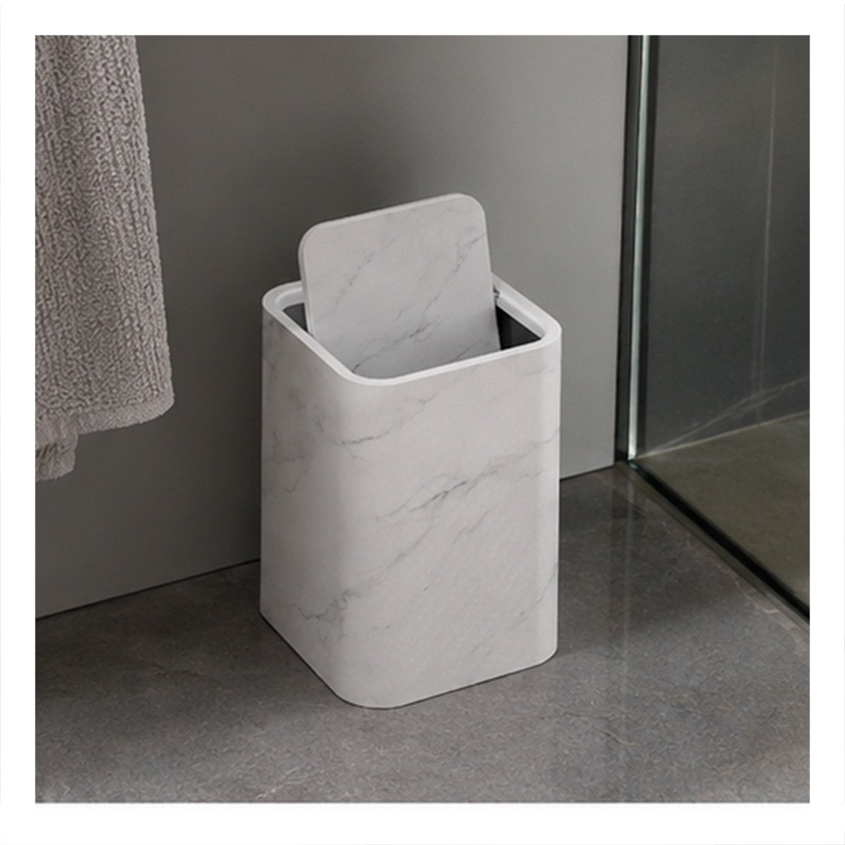 BASURERO PARA HOGAR Y COCINA DE RESIDUOS COLOR BLANCO YPAPEL REGALO - 1