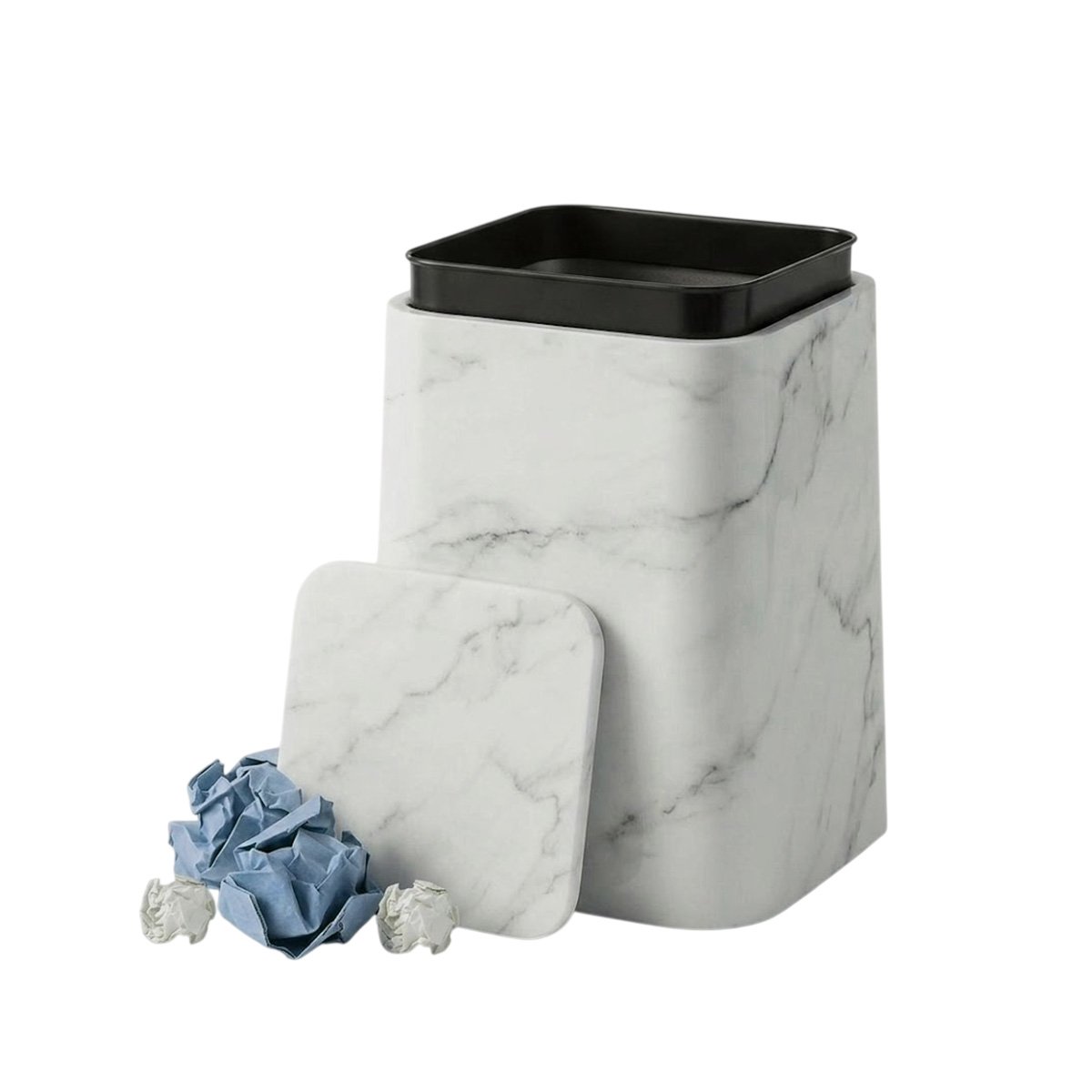 CONTENEDOR PARA COCINA Y HOGAR DESMONTABLE DE RESIDUOS COLOR BLANCO YLIGAS REGALO - 5