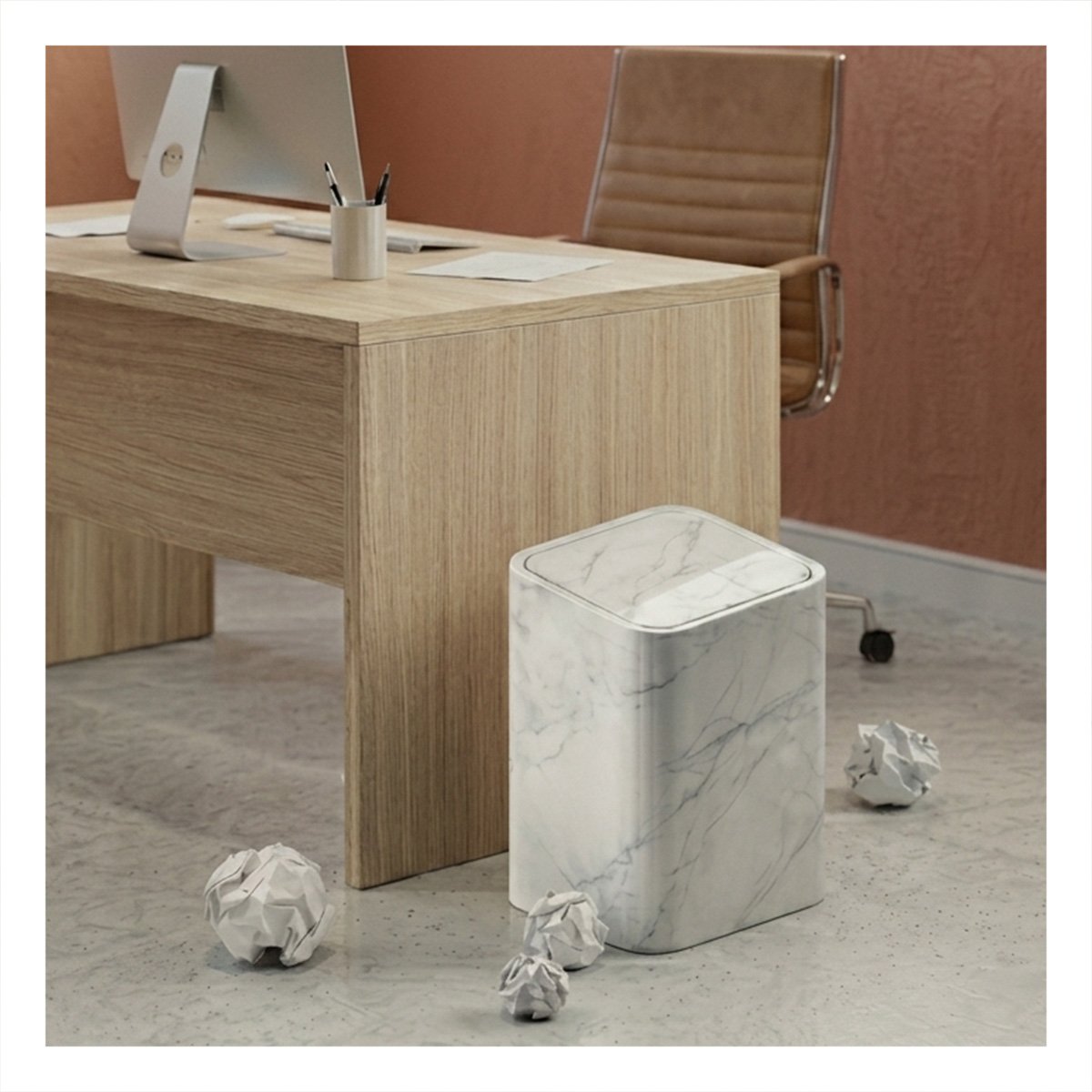 PACK4 CONTENEDOR ORGANIZADOR PARA RESIDUOS DE COCINA BLANCO - 2