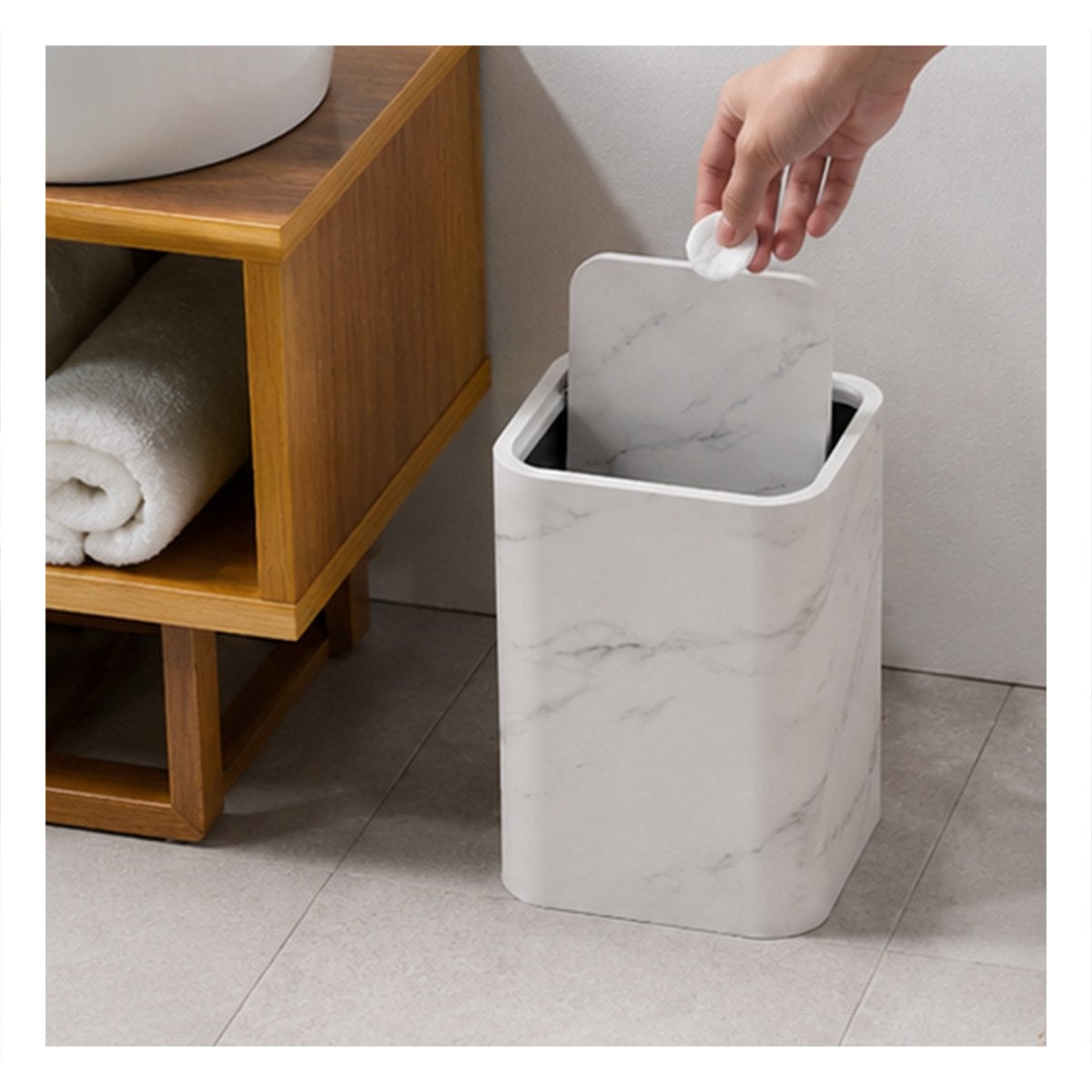 PACK4 CONTENEDOR ORGANIZADOR PARA RESIDUOS DE COCINA BLANCO - 5