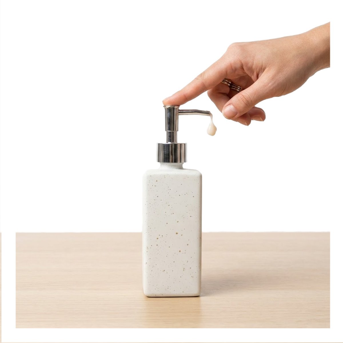 PACK2 CONTENEDOR PARA JABON LIQUIDO COLOR BLANCO RECTANGULAR 20,5X5,8 CM YREGALO STICKER - 2