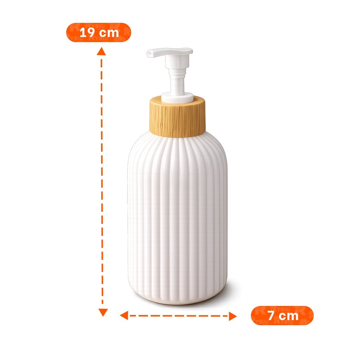 PACK4 DISPENSADOR PARA COCINA CILINDRO CON RAYAS COLOR BLANCO 7X19CM - 4