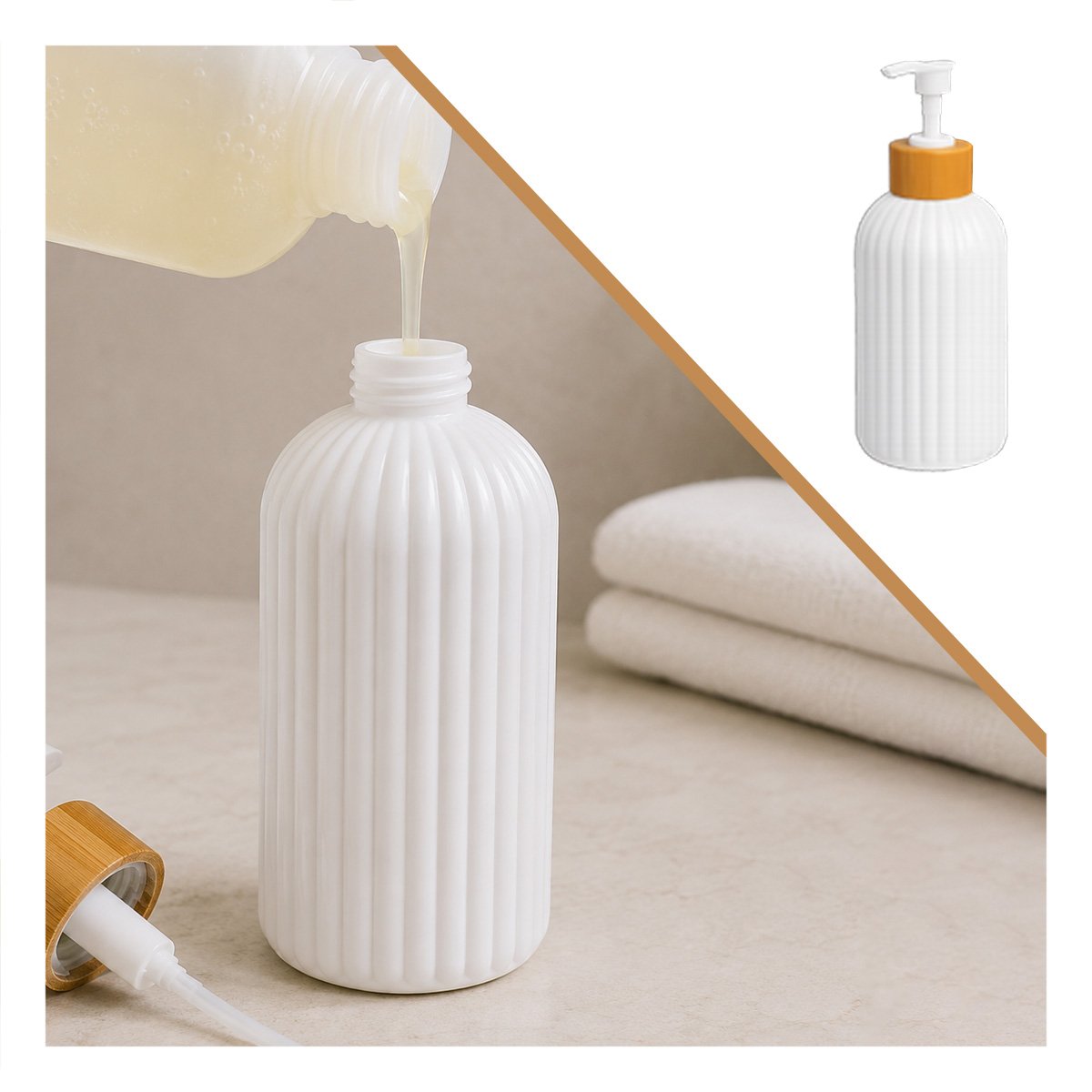 DISPENSADOR RECARGABLE PARA LAVAMANOS COLOR BLANCO CILINDRO 7X19CM Y POST IT - 5
