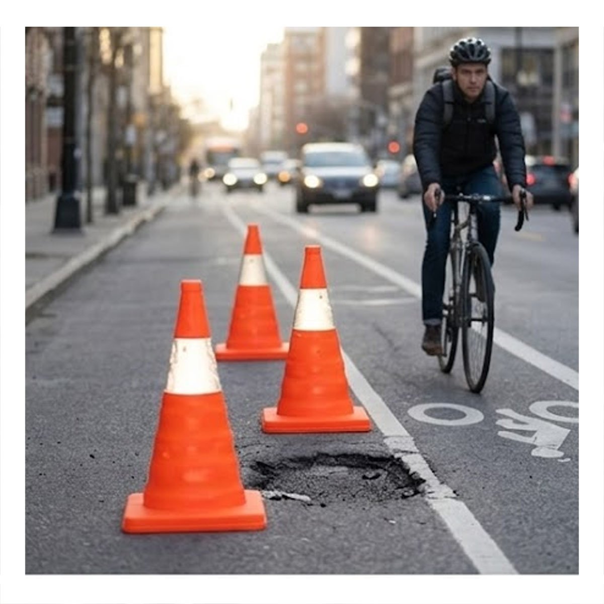 PACK4 CONO PREVENTIVO NARANJA PARA CONTROL DE TRANSITO 45 CM - 5