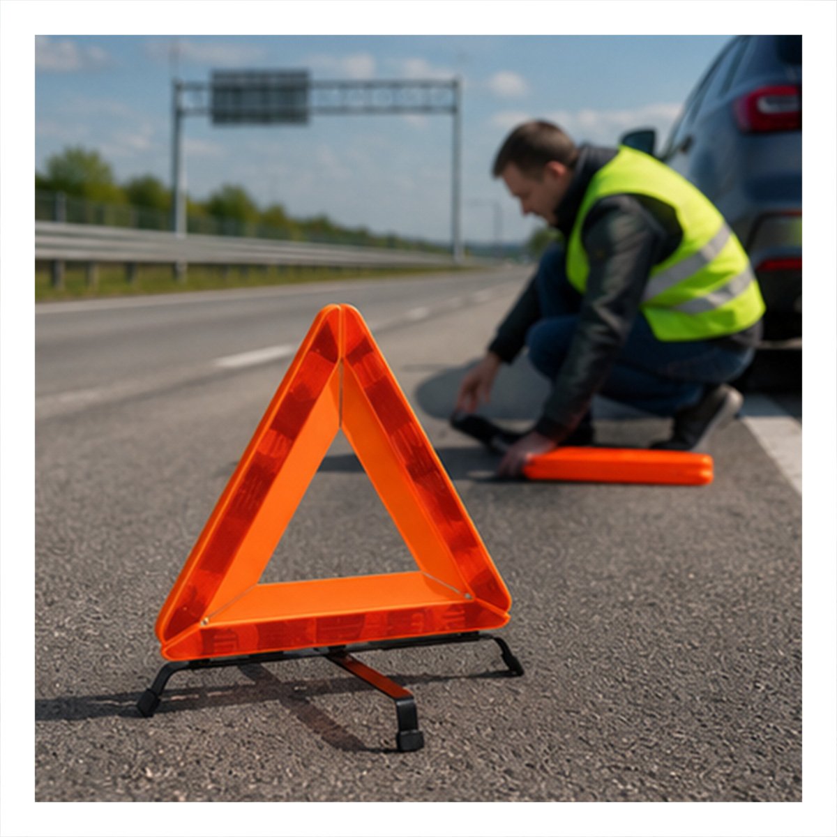 DELIMITADOR DE SEGURIDAD COLOR NARANJA PARA SENALIZACION VIAL 40 CM YREGALO STICKER - 5