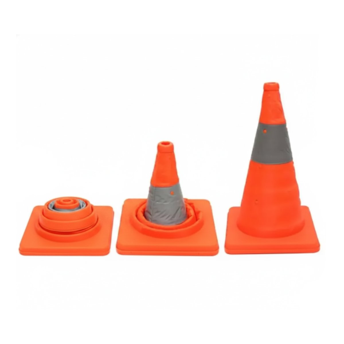 PACK4 SENALIZADOR DE SEGURIDAD PLEGABLE COLOR NARANJA PARA DELIMITACION 45 CM YPAPEL REGALO - 3