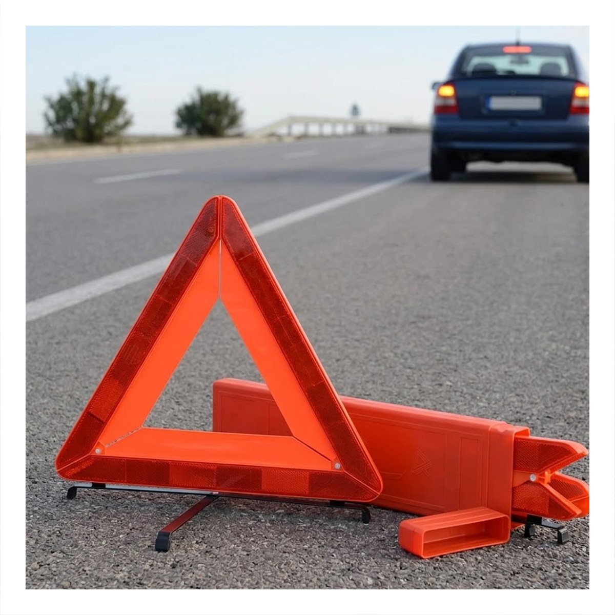 PACK4 TRIANGULO PREVENTIVO VIAL NARANJA PARA SENALIZACION TEMPORAL 40 CM - 2