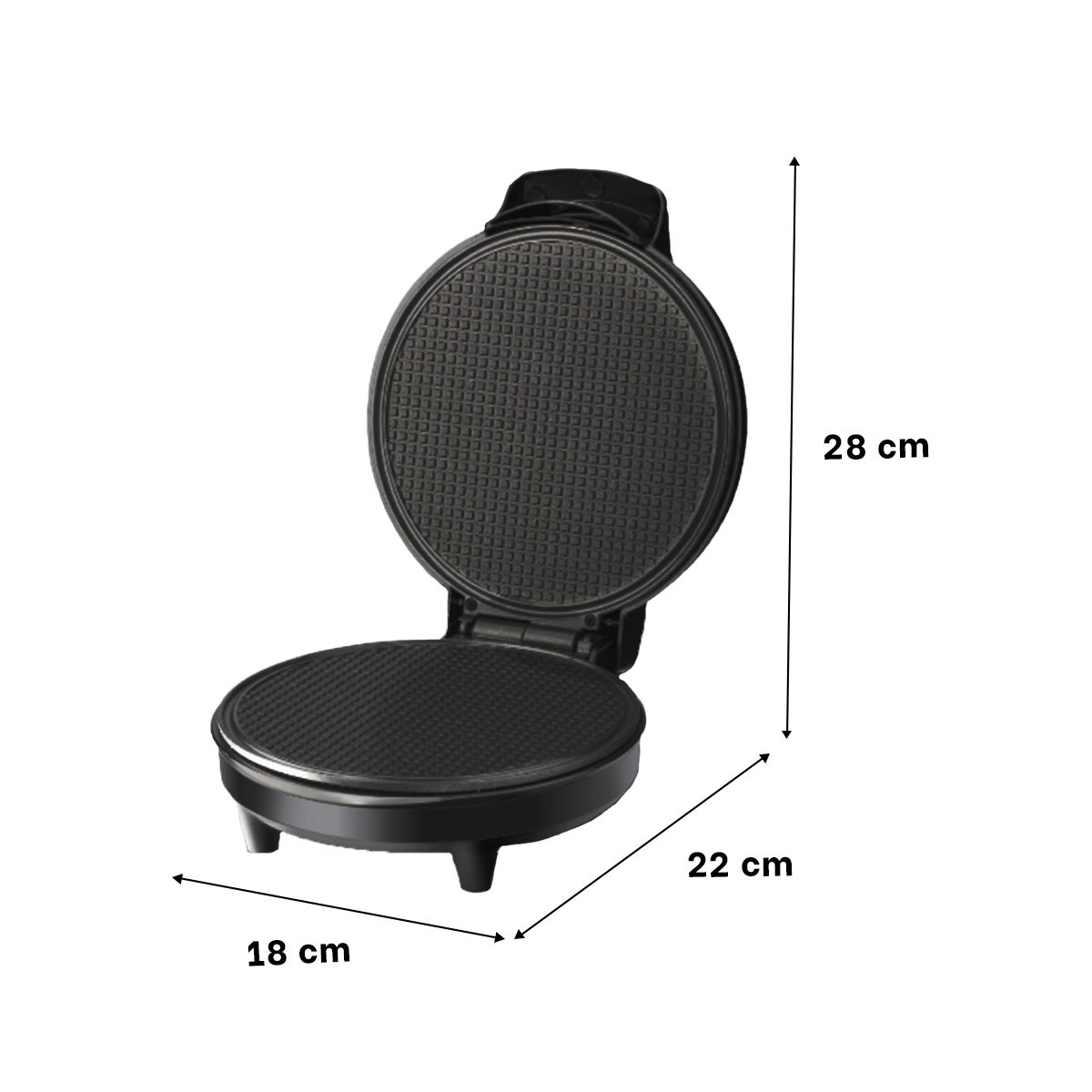PREPARADOR CASERO PARA CONOS, GOFRES Y CREPES COLOR NEGRO EN COCINA FAMILIAR YREGALO STICKER - 4