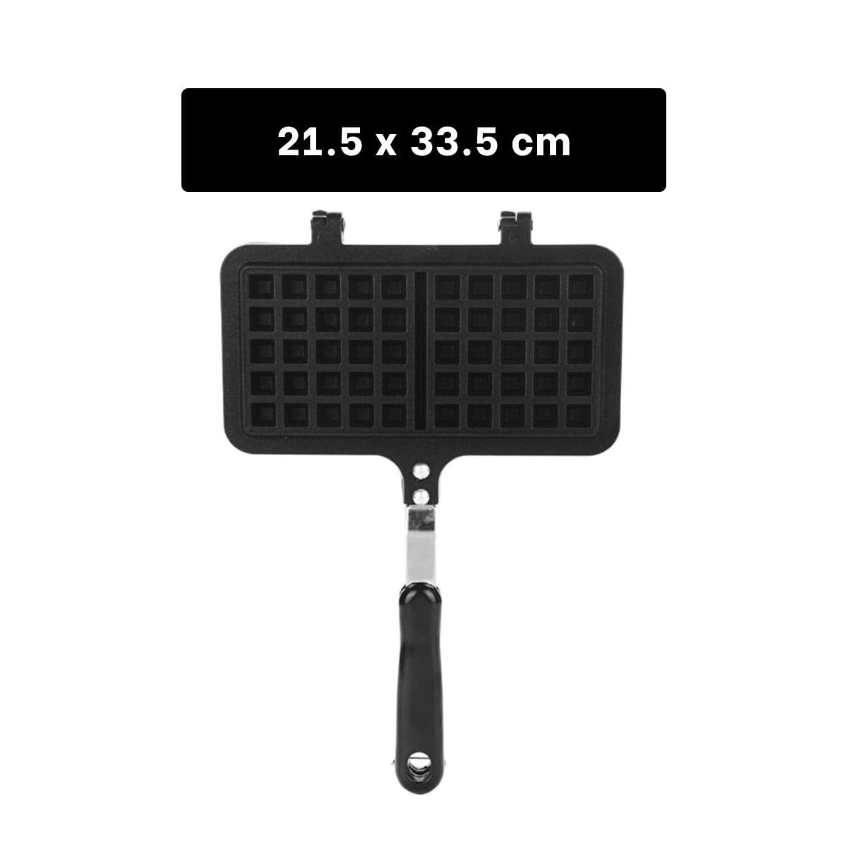 HORNO ELECTRICO WAFLERA DOBLE CON MANGO LARGO COLOR NEGRO PARA COCINA YSTICKY - 4