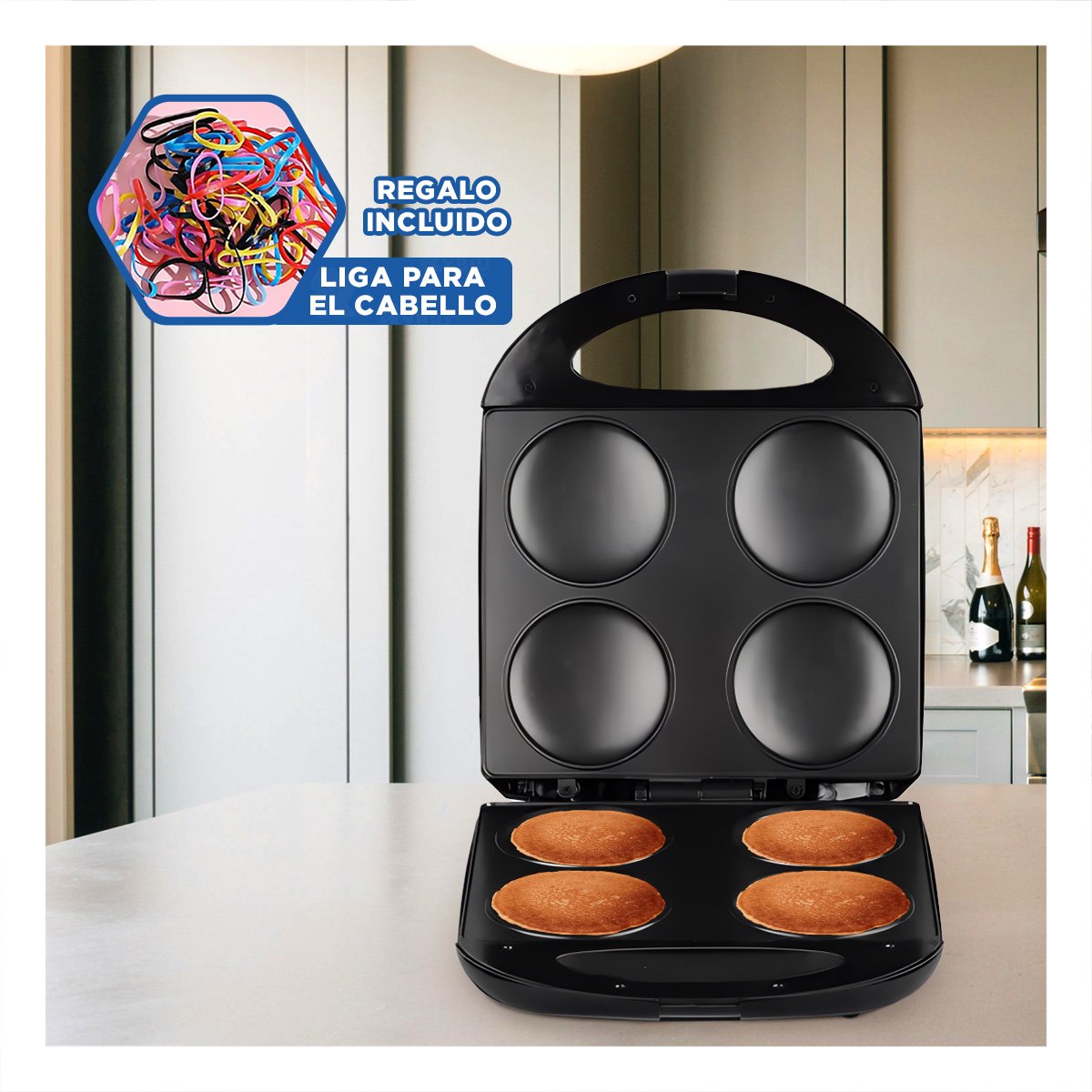 BATIDORA PARA MINI TORTAS CON MOTOR POTENTE COLOR NEGRO YLIGAS REGALO - 2