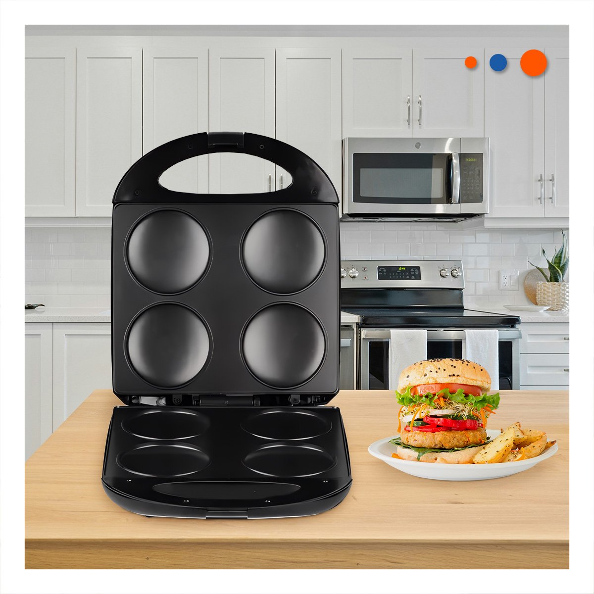 EQUIPO PARA MINI TORTAS CON MOTOR POTENTE Y DISEÑO MODERNO COLOR NEGRO YPAPEL REGALO - 1