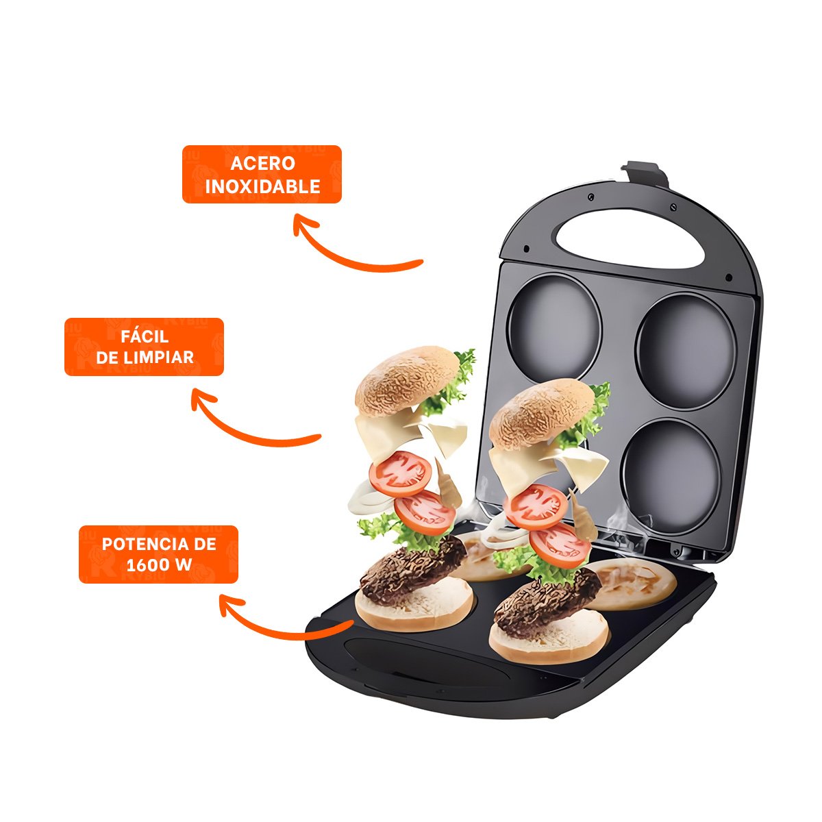 EQUIPO PARA MINI TORTAS CON MOTOR POTENTE Y DISEÑO MODERNO COLOR NEGRO YPAPEL REGALO - 5