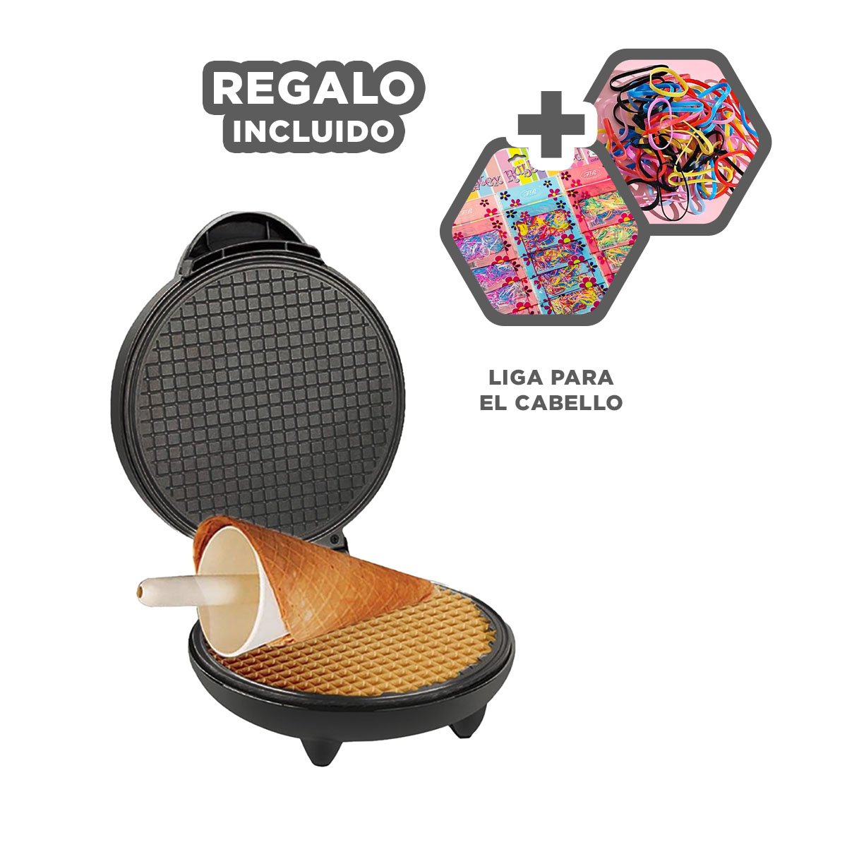 POSTRE CASERO PARA CONOS, GOFRES Y CREPES COLOR NEGRO EN HOGAR MODERNO YLIGAS REGALO - 2