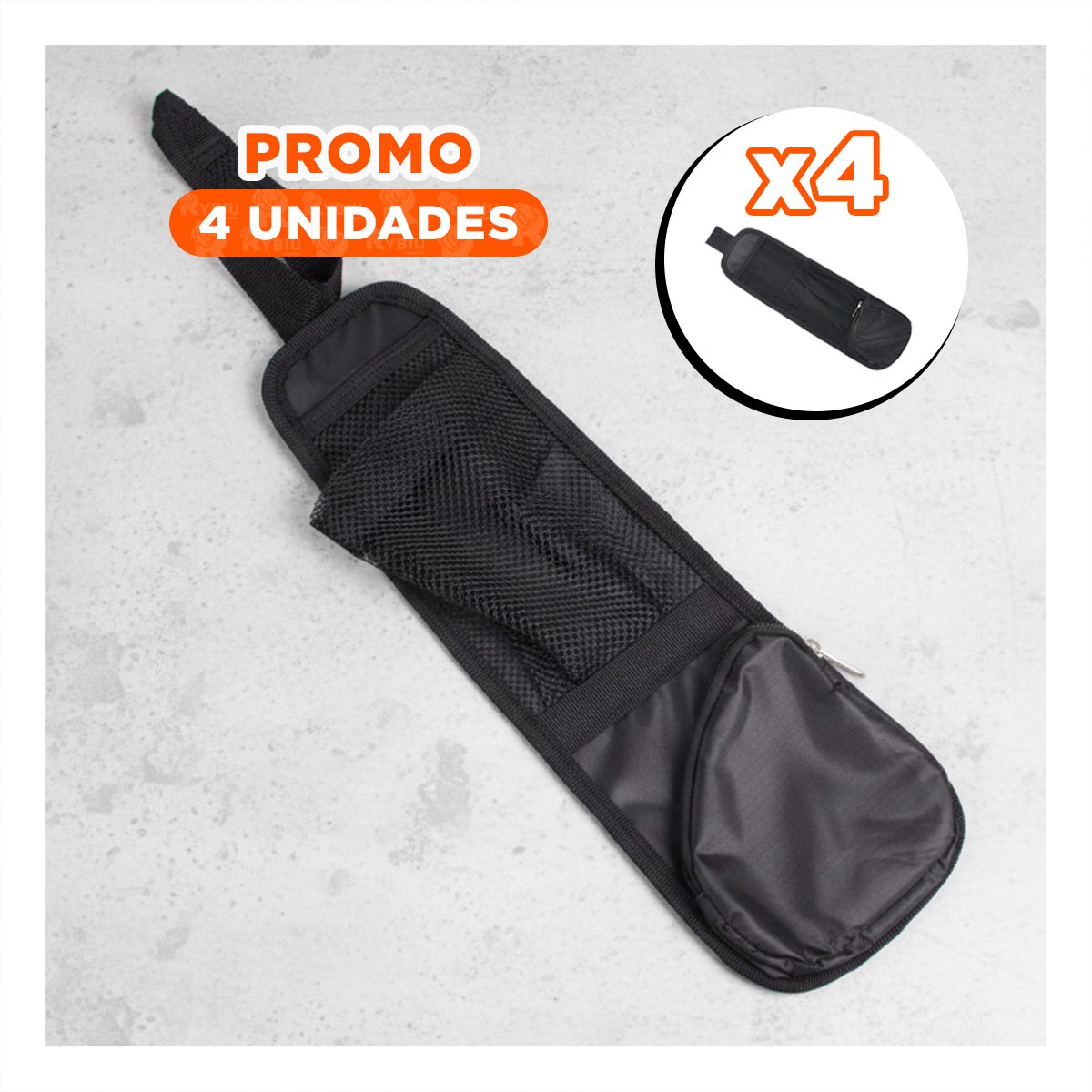 PACK4 ACCESORIO ORGANIZADOR DE ASIENTO DE AUTO NEGRO PARA USO DIARIO YPAPEL REGALO - 1