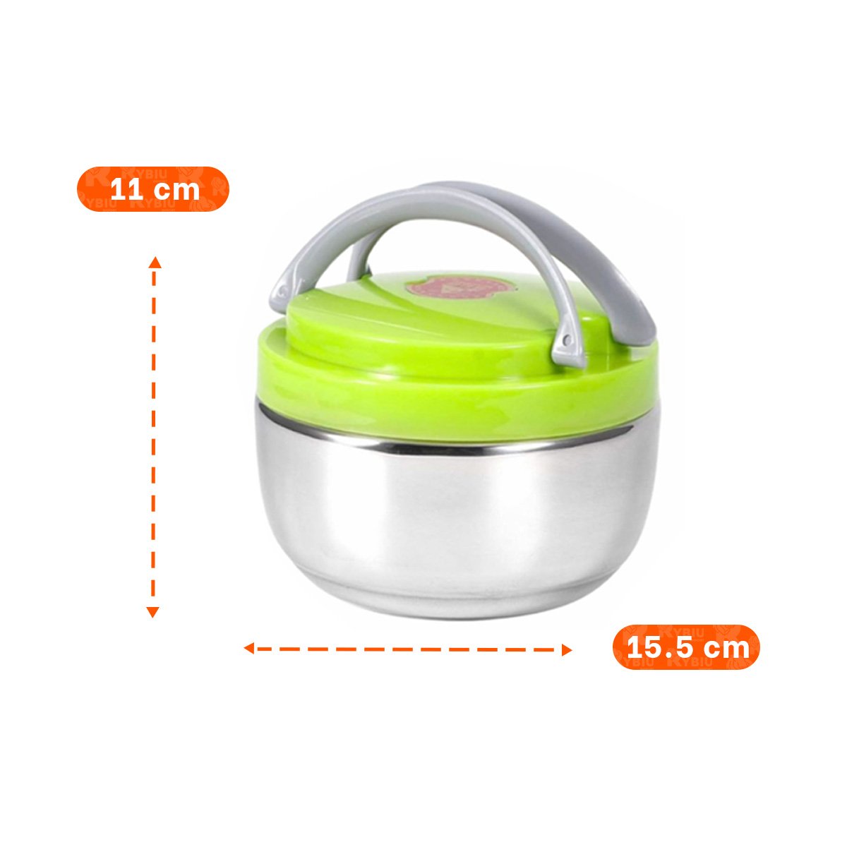 PACK4 ENVASE ALIMENTARIO COLOR VERDE CON CAPACIDAD DE 1200ML Y FORMA CIRCULAR YREGALO STICKER - 4