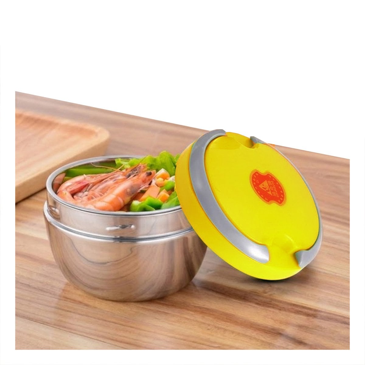 PACK6 ENVASE ISOTERMICO DE USO COTIDIANO CIRCULAR 1200ML PARA COMIDAS YREGALO STICKER - 3