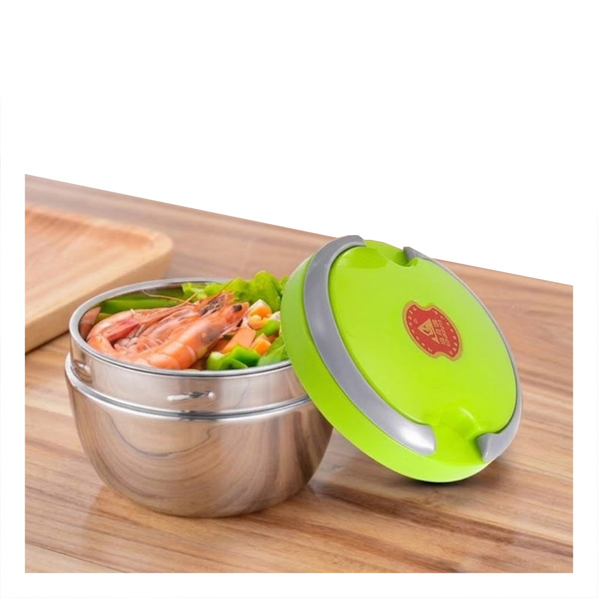 PACK6 ENVASE ISOTERMICO DE USO COTIDIANO CIRCULAR 1200ML PARA COMIDAS YREGALO STICKER - 2