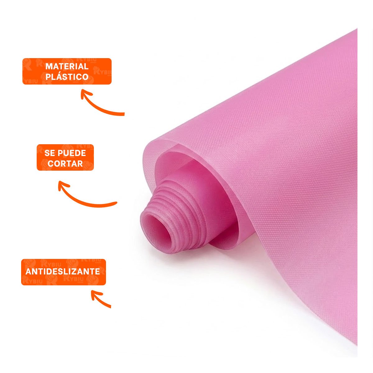 TAPETE PARA COCINA FUCSIA TRANSLUCIDO CON DISENO ANTIDESLIZANTE Y PAPEL REGALO - 5