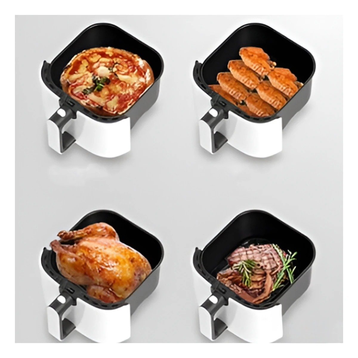 PACK2 ELECTRODOMESTICO DE AIRE 4L PARA PREPARAR SNACKS Y POSTRES COLOR BLANCO - 2