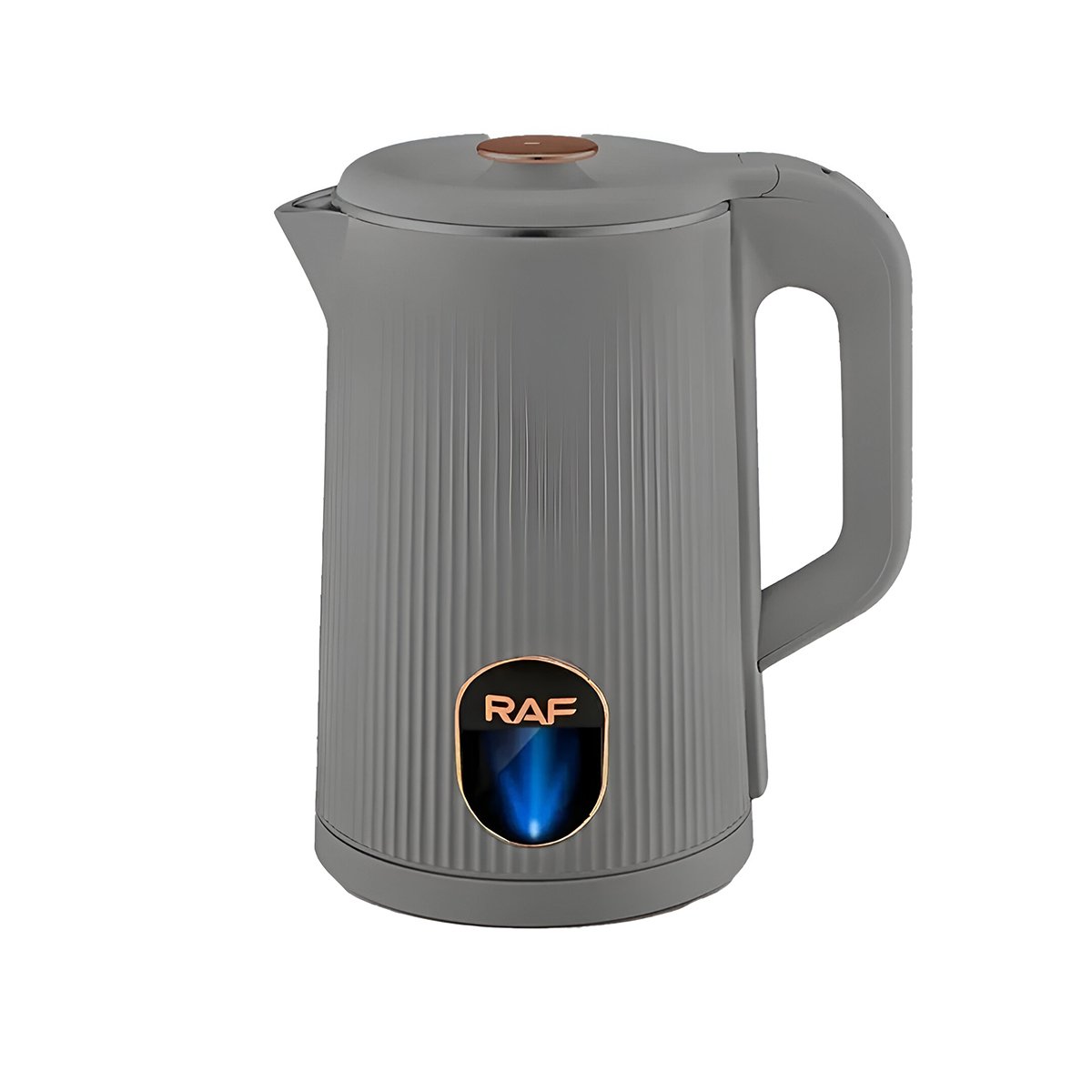 CALENTADOR ELECTRICO COMPACTO Y EFICIENTE COLOR PLOMO 2L PARA COCINA DIARIO YREGALO STICKER - 1