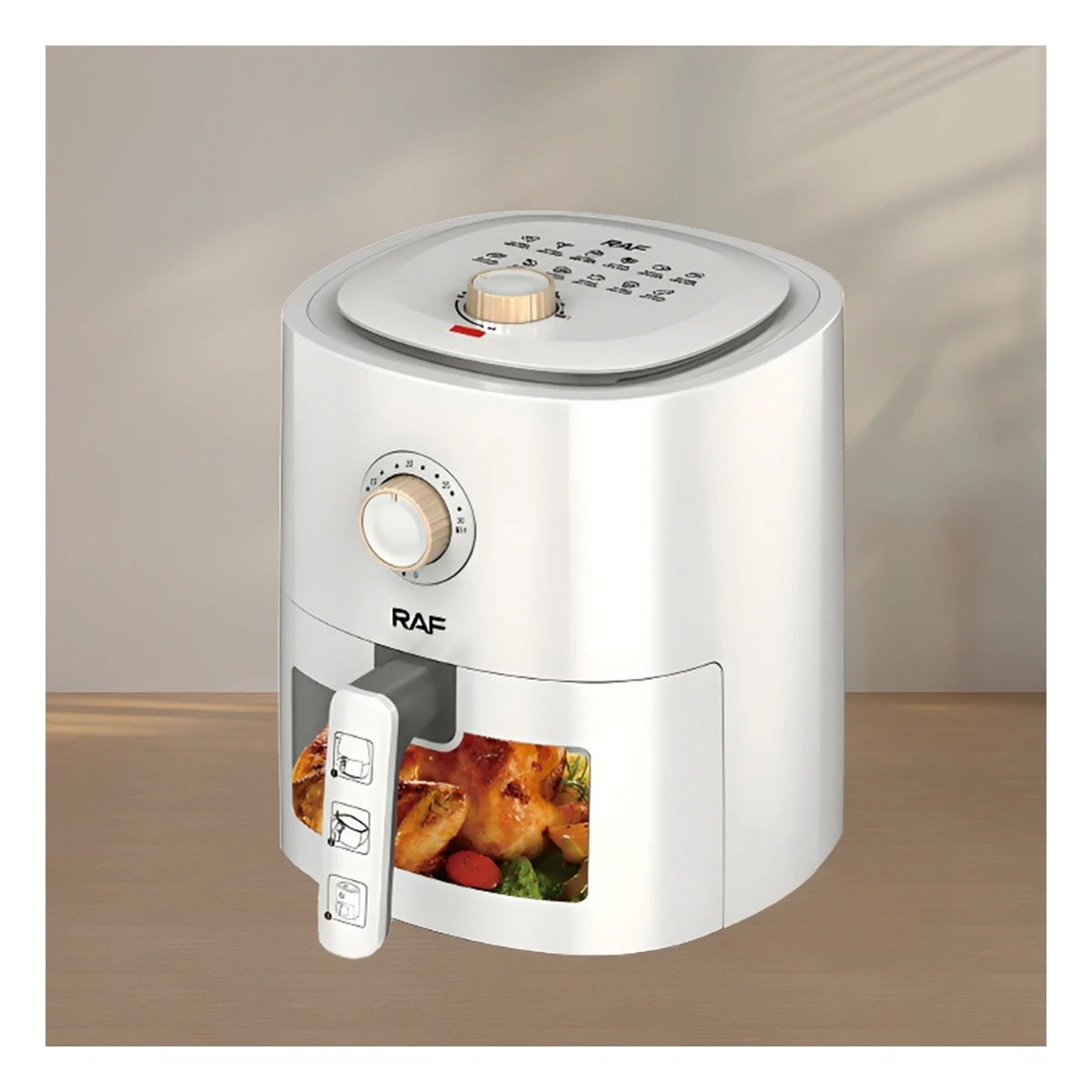 PACK2 FREIDORA DE AIRE 4L PARA COMIDAS CROCANTES SIN ACEITE COLOR BLANCO YPAPEL REGALO - 5