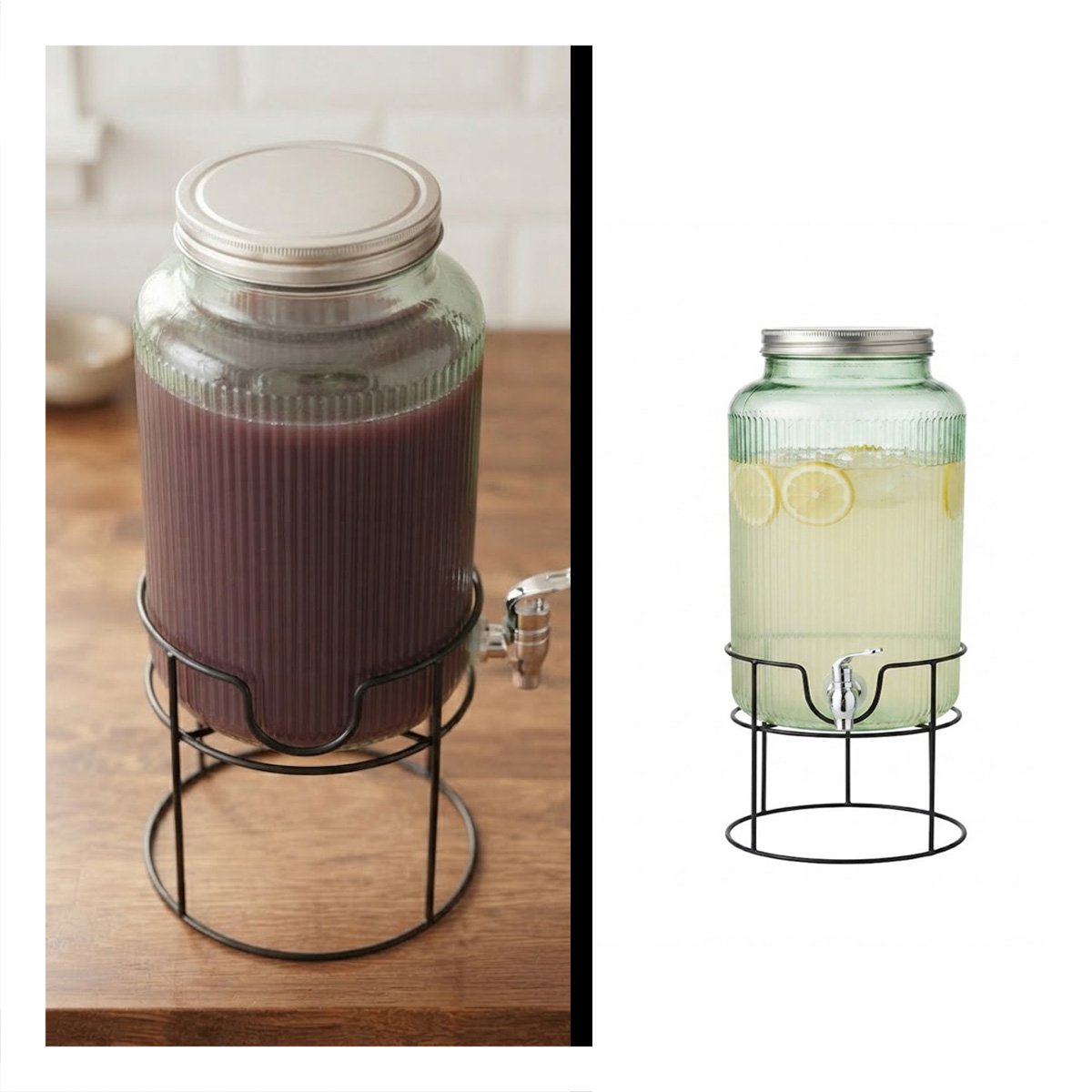 DISPENSADOR CIRCULAR NEGRO Y TRANSPARENTE DE 8L PARA BEBIDAS FRIAS Y STICKY - 5
