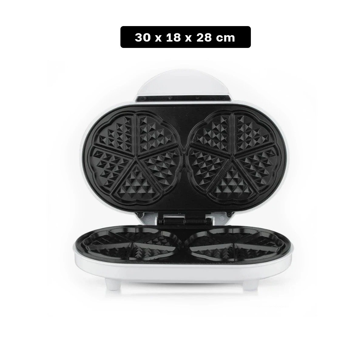 WAFLERA DOBLE CON PLACAS ANTIADHERENTES COLOR BLANCO PARA COCINA - 4