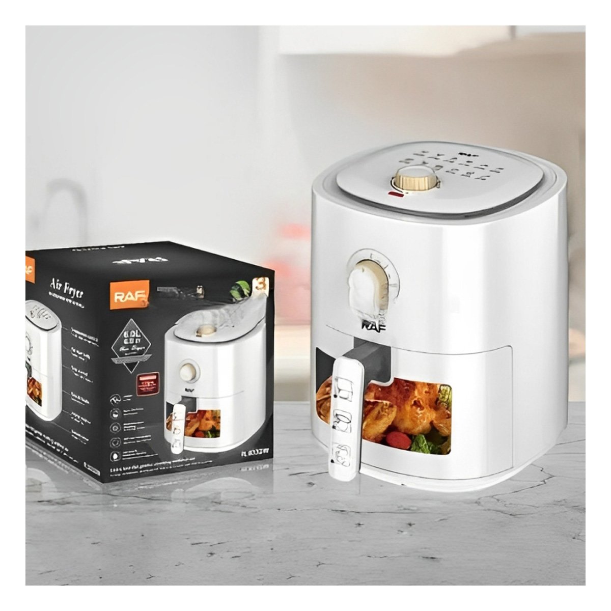 COCINA DE AIRE 4L BLANCO CON TECNOLOGIA MODERNA Y FACIL LIMPIEZA YPAPEL REGALO - 2