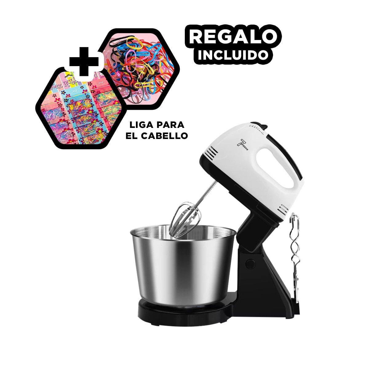 MEZCLADORA HOGAR PEDESTAL CON TAZON 2L BLANCO PARA PREPARAR MEZCLAS YLIGAS REGALO - 2