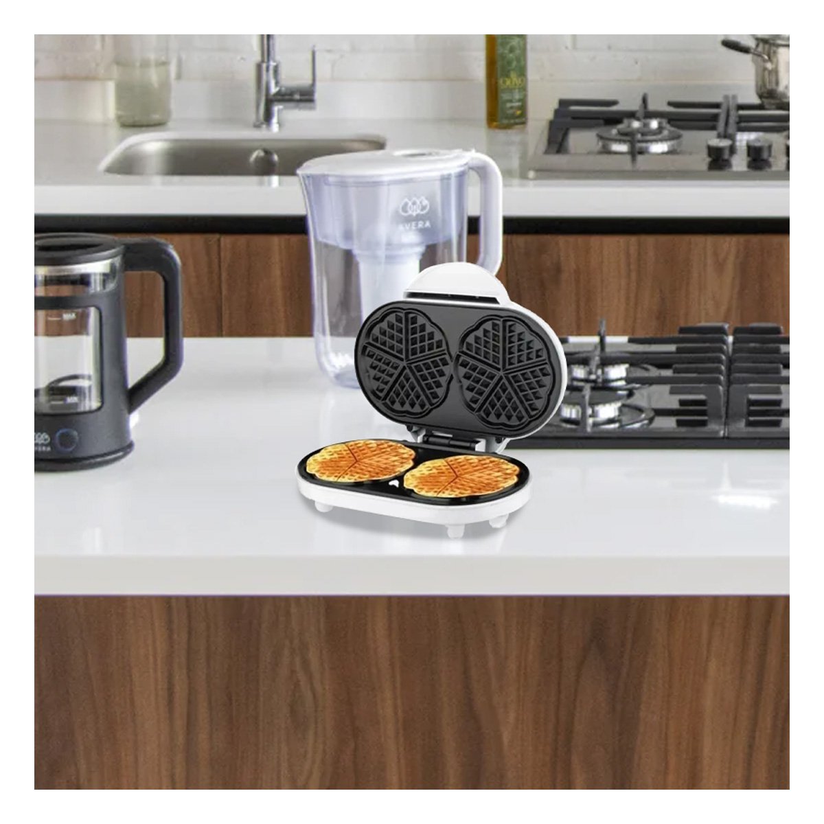 TOSTADORA ELECTRICA DOBLE BLANCO CON COCCION UNIFORME EN HOGAR YPAPEL REGALO - 1