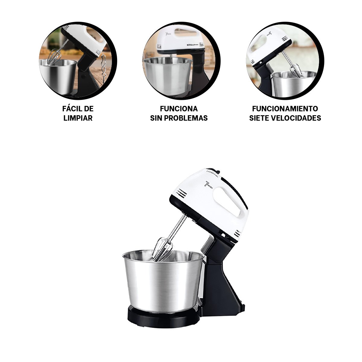 BATIDORA MULTIFUNCIONAL 2L PEDESTAL CON TAZON BLANCO PARA PREPARACIONES YSTICKY - 5