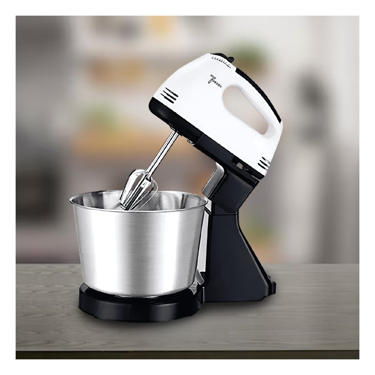 PACK6 BATIDORA ELECTRICA PEDESTAL CON TAZON 2L COLOR BLANCO PARA MEZCLAR Y BATIR - 5